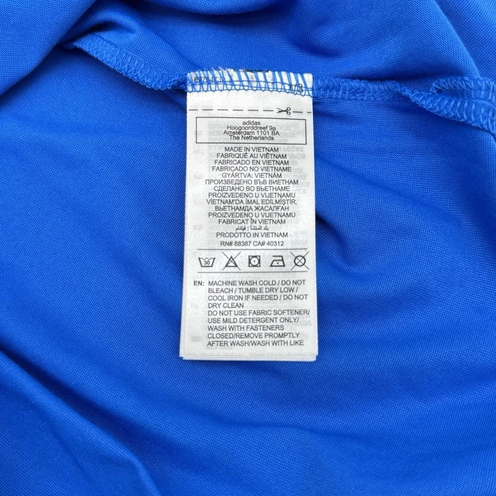 XL Adidas Pocket Polo Golf Shirt  Trefoil Logo Mens Golf Bluebird MSRP $100